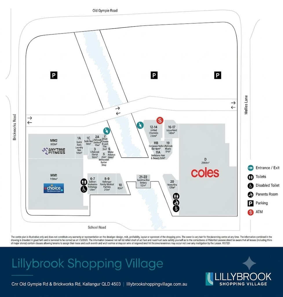 Lillybrook Shopping Village Map